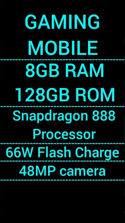 🔥🔥8GB RAM 128GB ROM🔥🔥Qualcomm Snapdragon 888 | 66W Flash Charge | 48MP camera