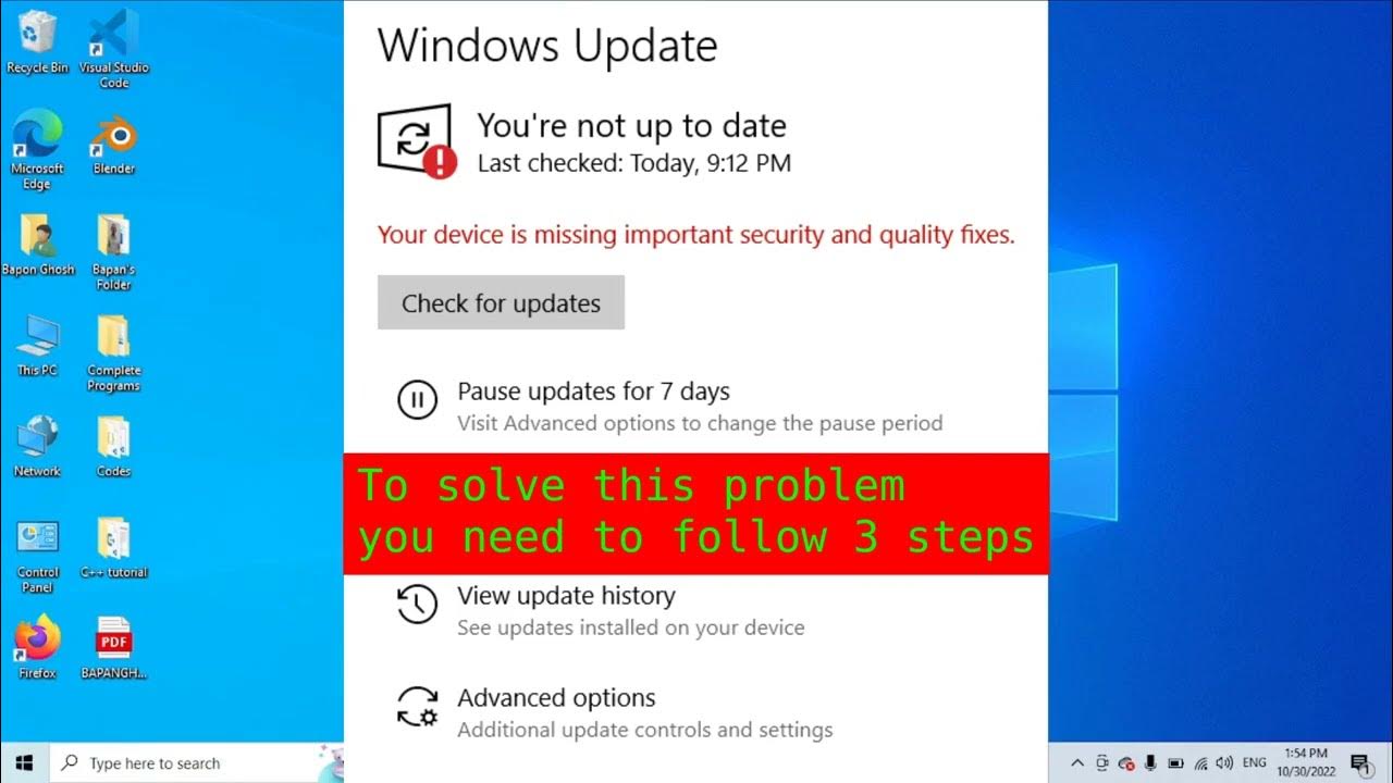 Finally Solved! Your device is missing important security and quality