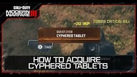 Modern Warfare 3 Zombies - How to get Cypher Tablet - Call of Duty