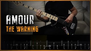 THE WARNING - AMOUR | Bass Cover and TABS on Screen
