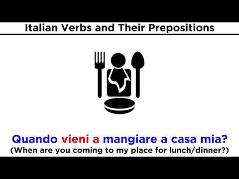 Italian Grammar: Verbs And Their Prepositions