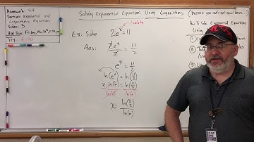 HW 4.4 Exponential and Logarithmic Equations (3) – Exponential Equations Using Logarithms Part 1