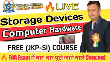🛑  Storage Devices (Secondary memory) || Computer Hardware || FREE JKP-SI Course 2021.