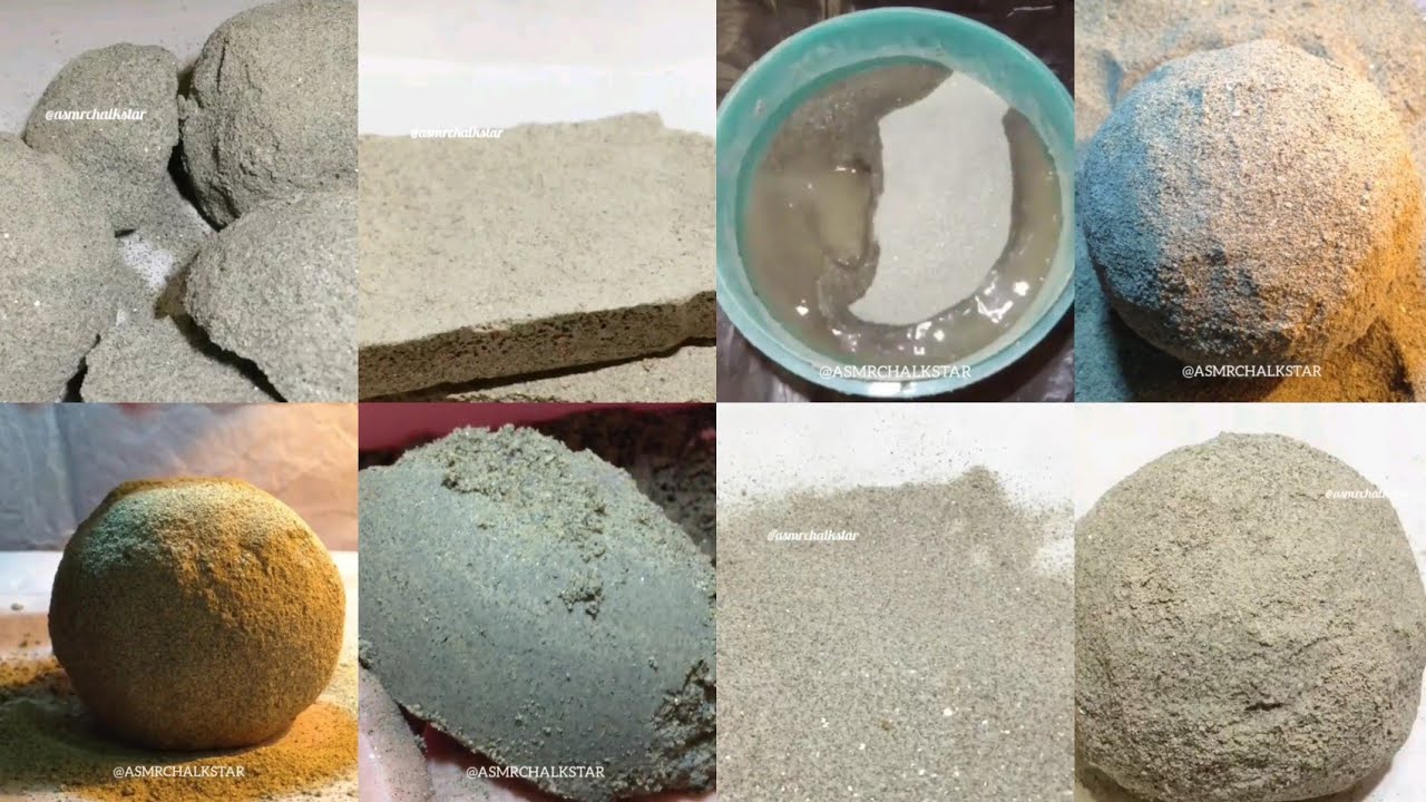 ASMR Extremely Soft & Extremely Crunchy Sand Cement Plaster Crumbling, Shaving (Dry & Wet Sand Mix)