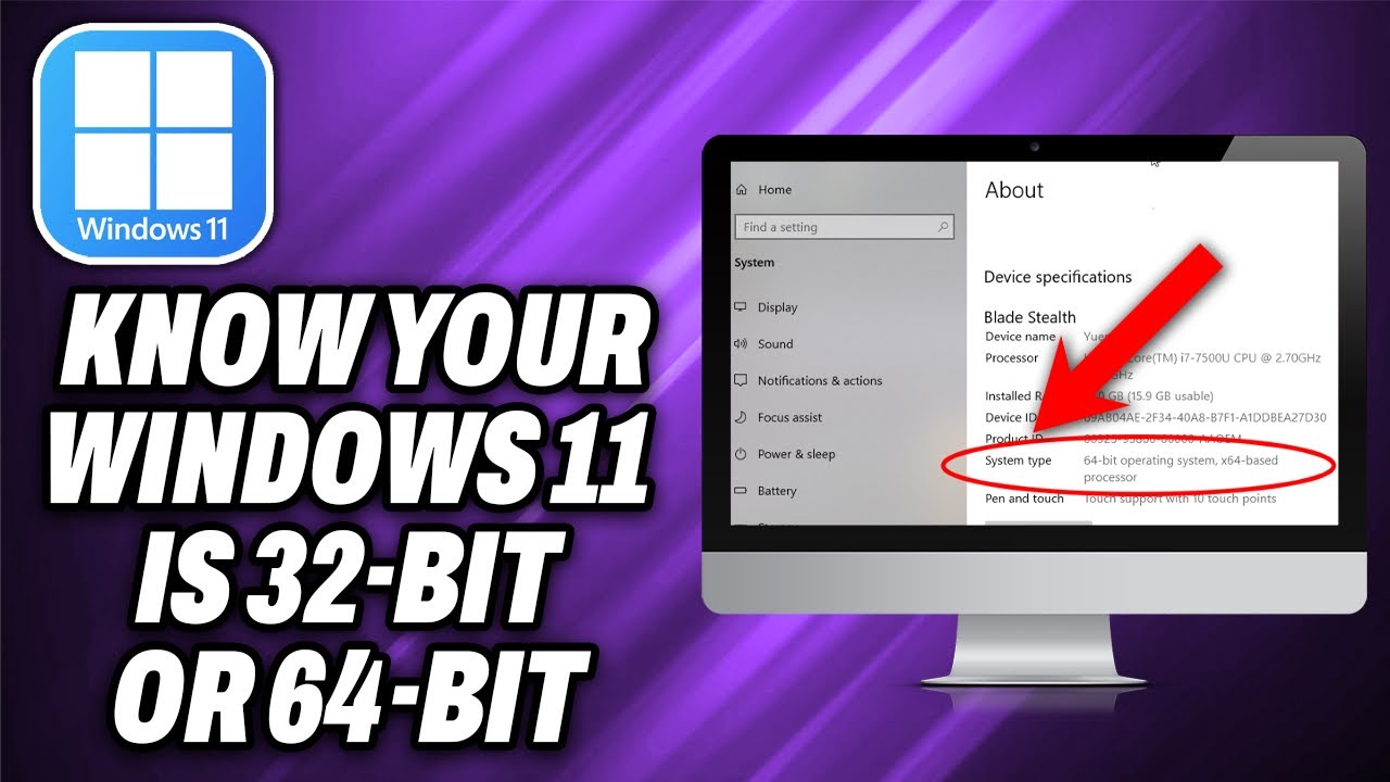 How To Know Your Windows 11 is 32 bit or 64 bit - YouTube