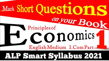 Short Questions Principles of economics English medium ICom1 | syllabus 2021 intermediate Class11