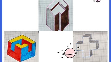 Amazing 3D Optical Illusion Drawings on Graph Paper | Easy Geometric Art #drawing #opticalillusion