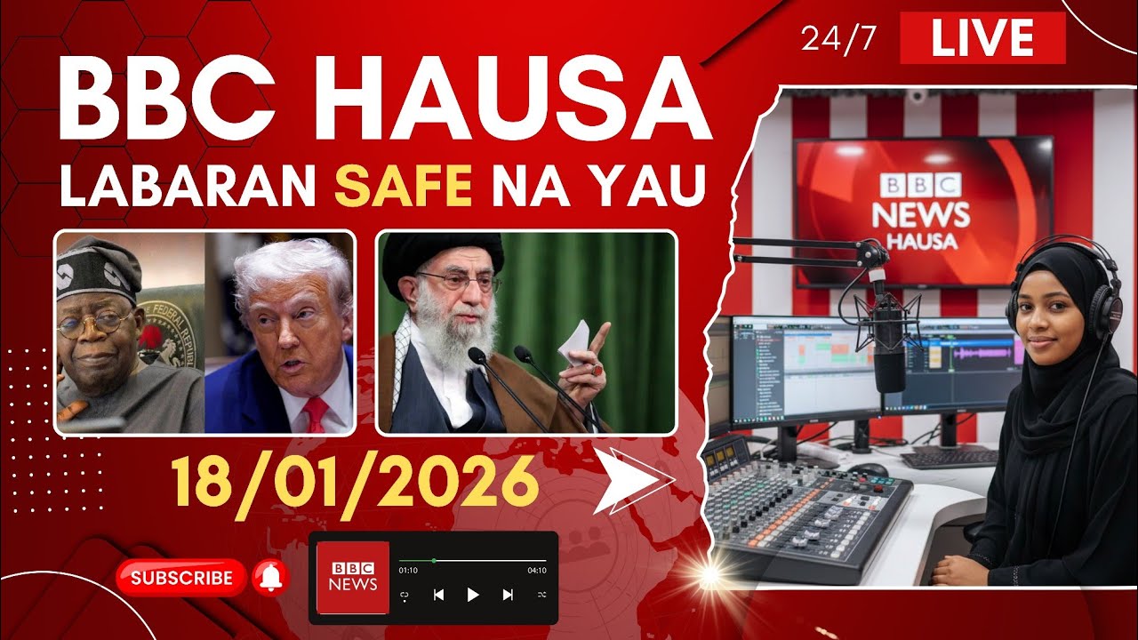 BBC Hausa Labaran yau na safe 18-01-2026 