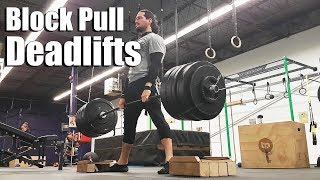 Sumo Deadlifting 4 Block Pulls | Heavy Deadlifts Singles