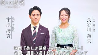 長谷川奈央＆市原綾真、初登場第1位大ヒットスタート喜びのコメント／映画『美しき誘惑―現代の「画皮」―』コメント