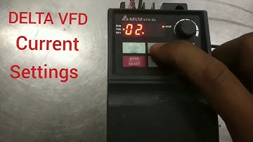 CURRENT SETTINGS and POTENTIOMETER SETTINGS in DELTA VFD Full details in Hindi