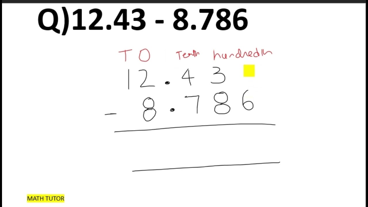 Decimals Subtraction