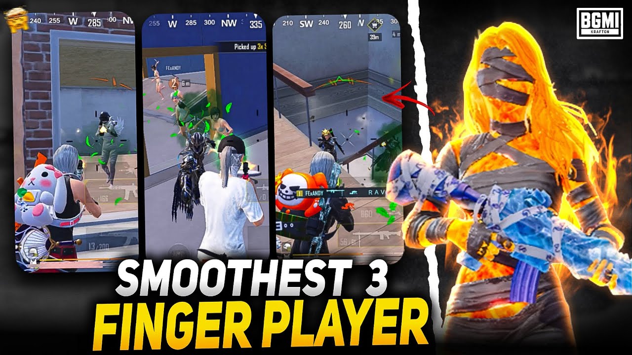 SMOOTHEST 3 FINGER PLAYER 🔥| FASTEST CLUTCHES IPhone 13 | BGMI / PUBG ...