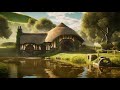 Hobbit lake ambience peaceful day in the shire  nature birds  water sounds to relax  study