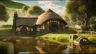 Hobbit Lake Ambience Peaceful Day in the Shire ☀️ Nature, Birds & Water Sounds to Relax & Study