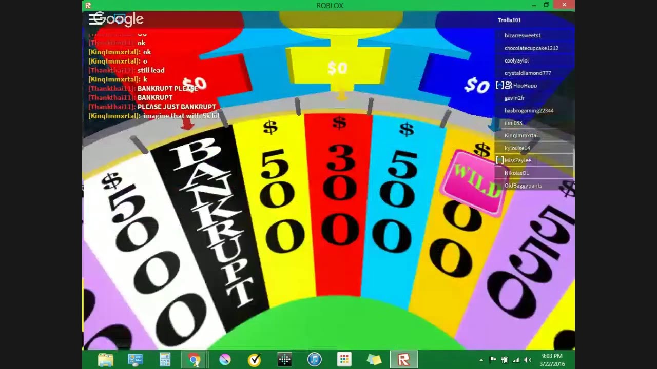 Wheel Of Fortune Live On Roblox Youtube