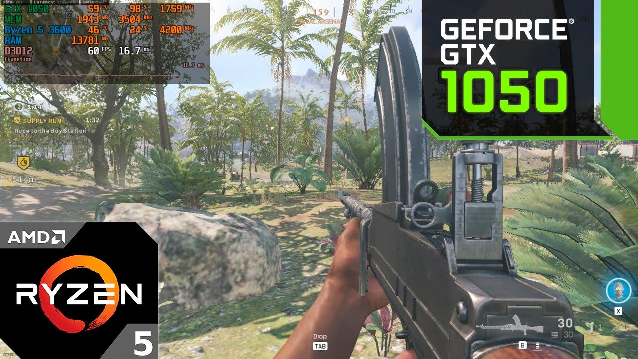 Call of Duty : Warzone Season 1 : GTX 1050 2GB + Ryzen 5 3600 : 720p Low Settings