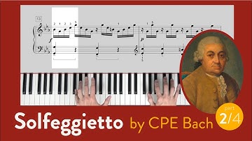Solfeggietto by CPE Bach: Piano Tutorial w/ Sheet Music, Part 2 of 4