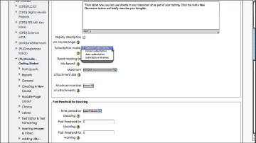 Creating a Forum In Moodle
