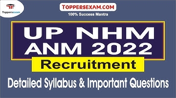 UP NHM ANM Recruitment 2022 | Syllabus | Important Questions | Test Series | Books | Study Material