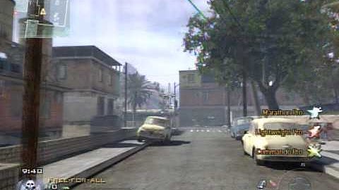 COD MW2::AMAZING LUCKY THROWING KNIFE KILL!