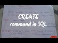 "CREATE" COMMAND in sql| SYNTAX with EXAMPLE.#masterSQL