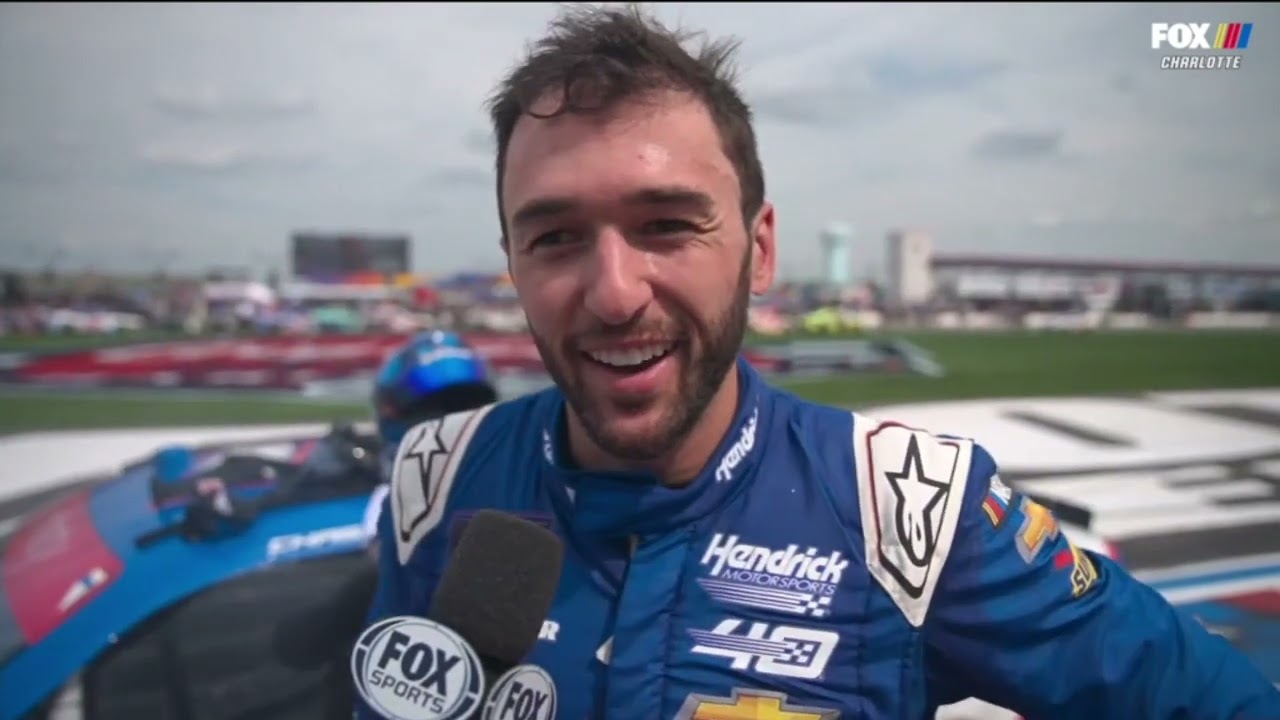 CHASE ELLIOTT BRANDON JONES POSTRACE INTERVIEW - 2024 BETMGM 300 NASCAR  XFINITY CHARLOTTE