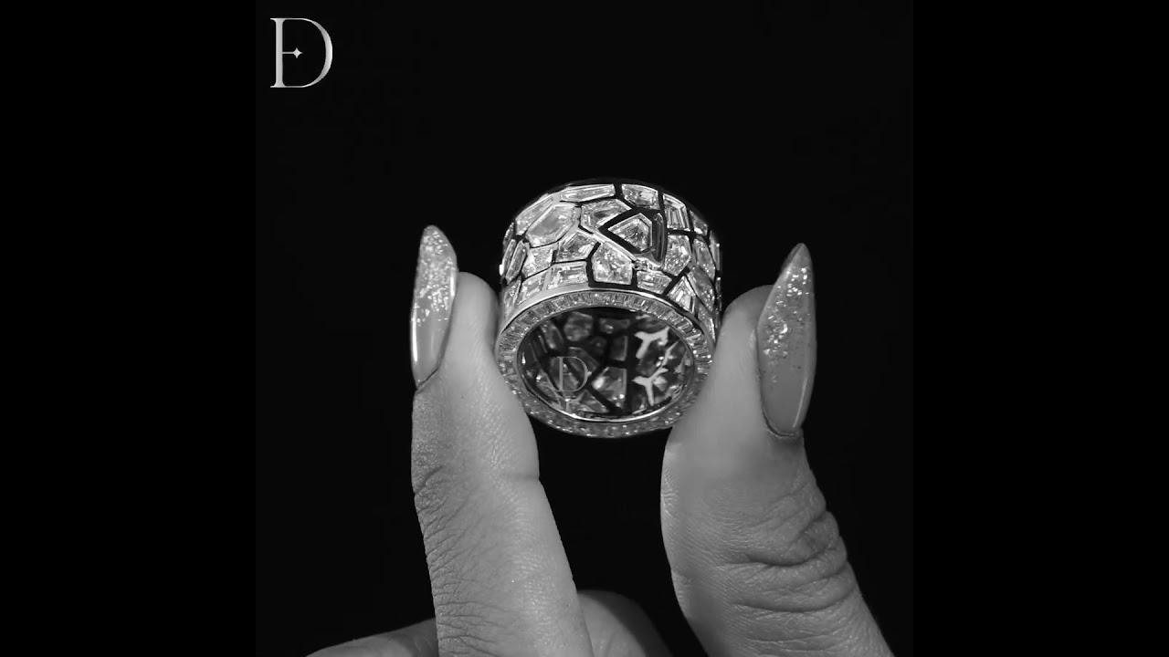 Broken Mirror Ring With White Setting