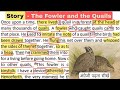 How to learn english through stories  the fowler and the quail  english reading practice
