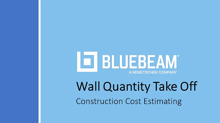 Wall Quantity Takeoff with Bluebeam