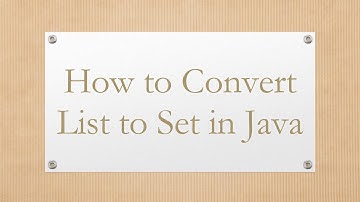 How to Convert List to Set in Java