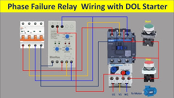 Phase Failure Relay Wiring Connection with DOL Starter | Detailed Guide @Electricalgenius