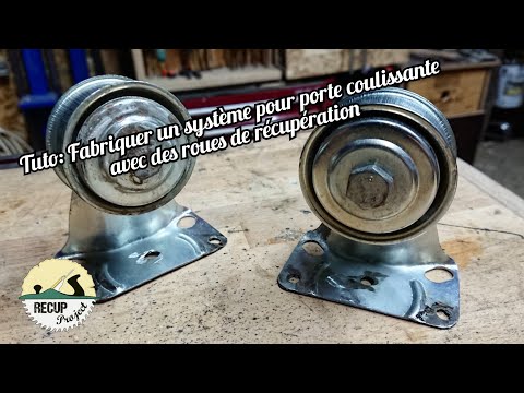 Comment fabriquer un système pour porte coulissante avec des roues de récupération