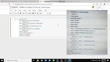 Membuat Kalkulator Sederhana menggunakan jupyter notebook