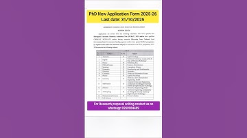 PhD New Application Form 2025, Government University, PhD Admission 2025