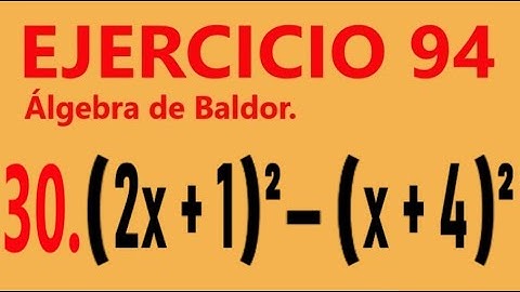 Ejercicio 94 Algebra de Baldor 30