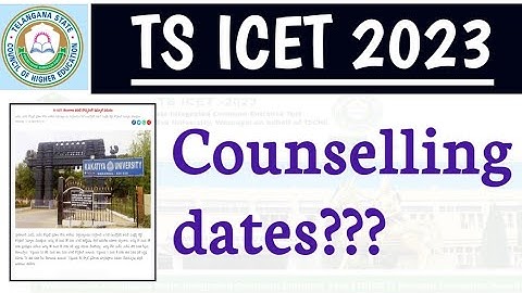 TS ICET 2023 Counseling dates ||ICET Counseling.