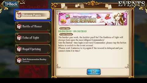 Langrisser M - Redeem Points Event (Light