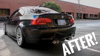 BMW M3 Meisterschaft GT exhaust - before and after!