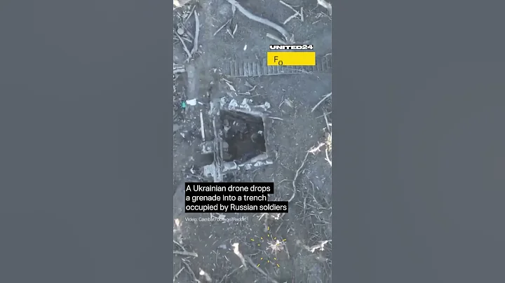Ukrainian Drone Drops Grenade Right into Trench With Russians #warinukraine #drone