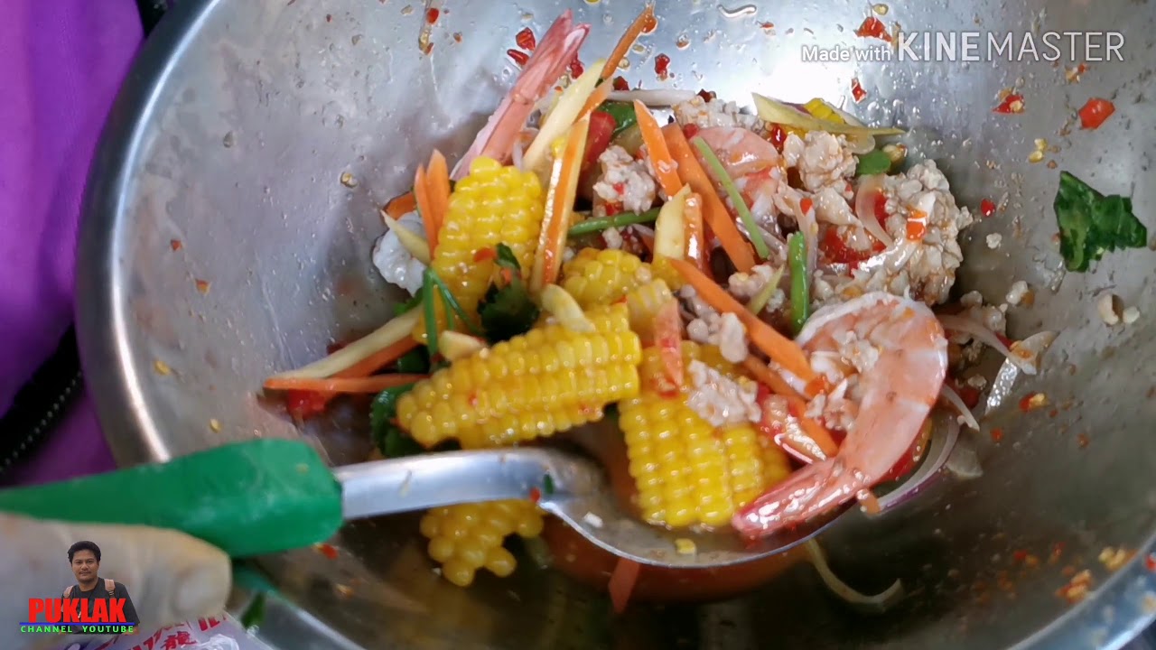 ร้านยำนางยักษ์​ ยำแซ่บบางปะอิน​ กุ้ง หอย หมึก ปูม้า7ตัว100 สุกสดสดุงแบบไหนก็แซ่บ|puklak_channel​