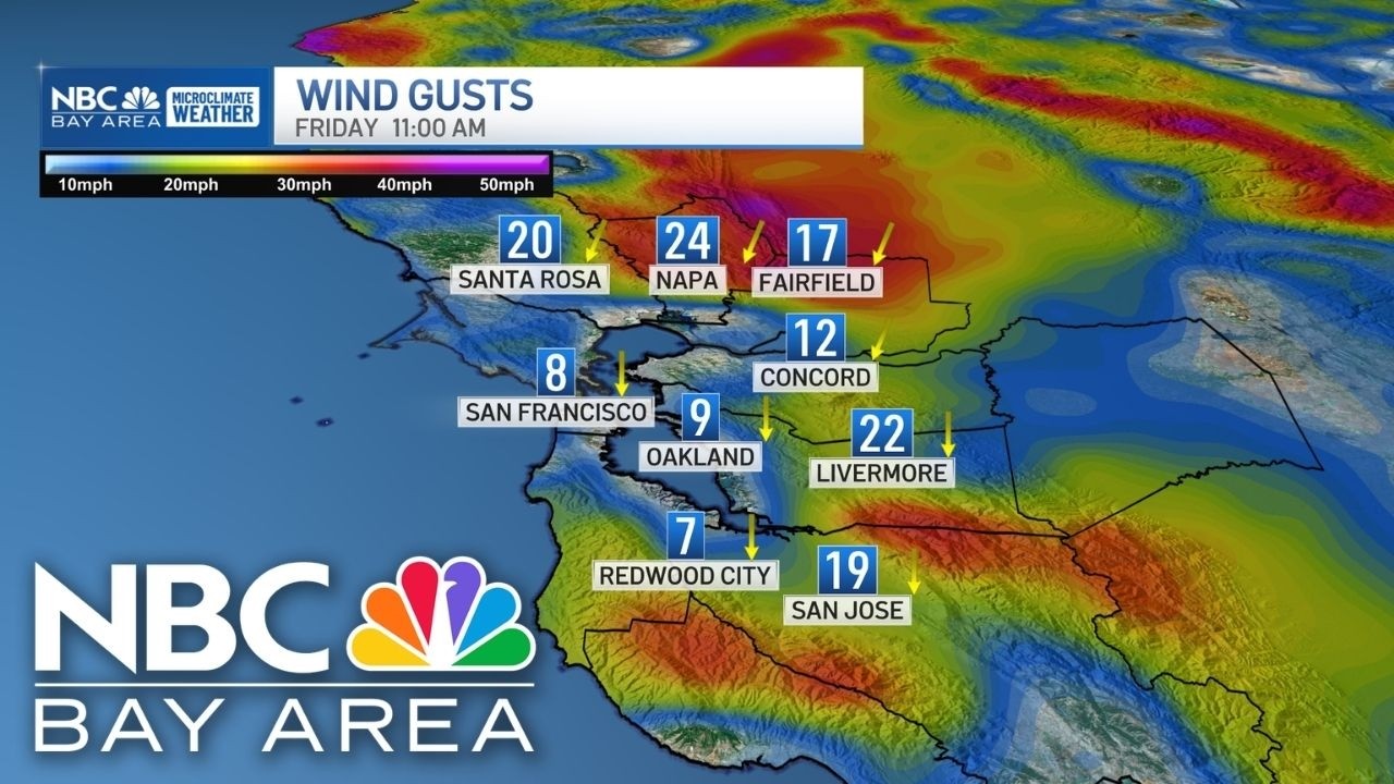 Bay Area forecast: Warming up and breezy to windy - YouTube