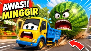 TRUK BUAH BERPUTAR DI KOTA BUAH 🍎🍌| Lagu Anak Edukatif 