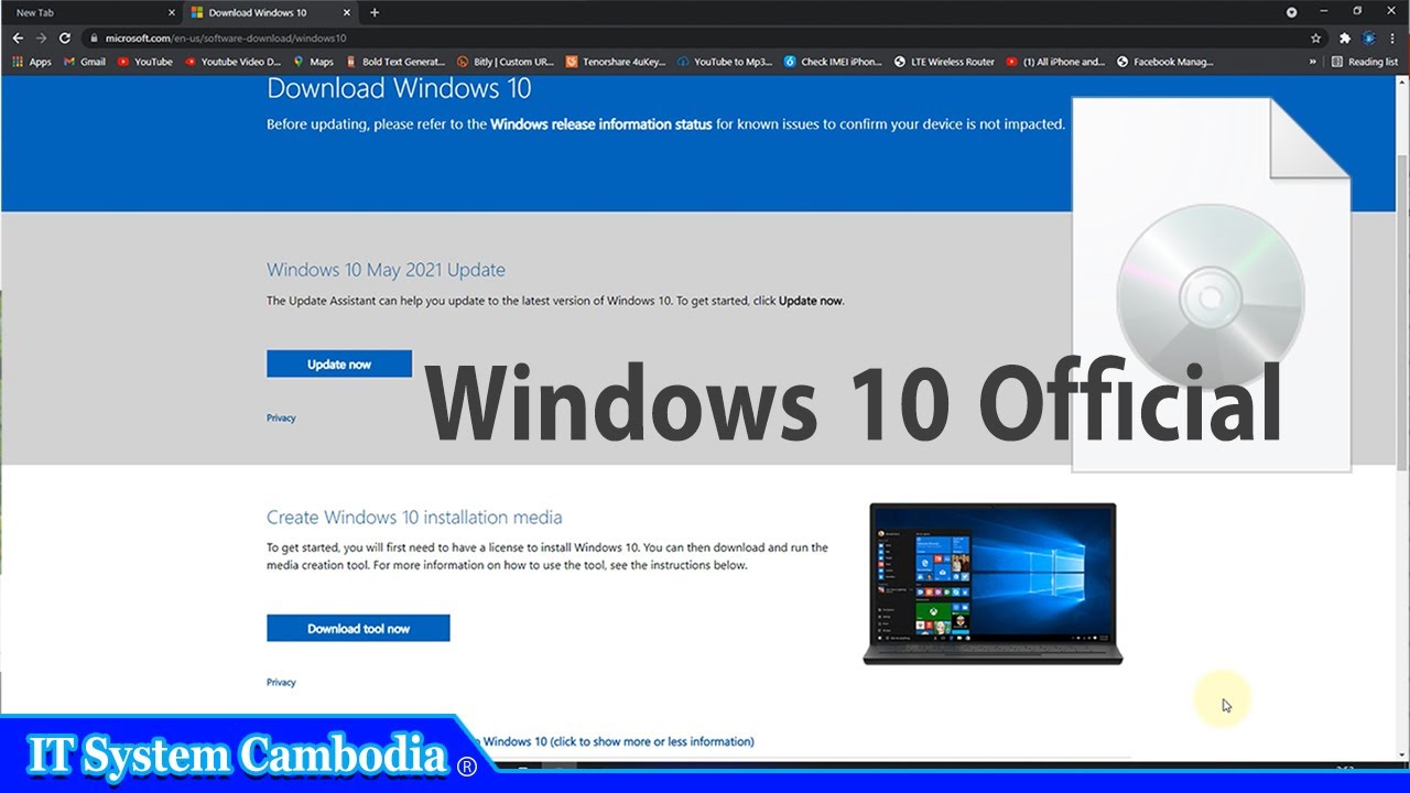 How to download and Create Windows 10 Official file ISO | IT System ...
