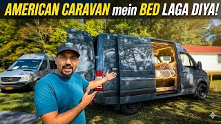 AMERICA CARAVAN me BED LAGA DIYA || INDIAN IN USA 🇺🇸 