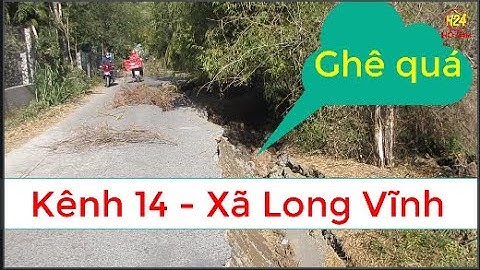 Con đường ven sông sạt lở do hạn hán ở Gò Công