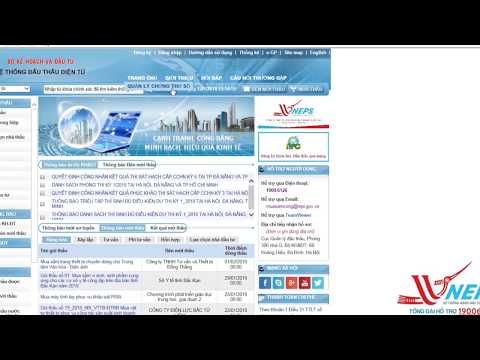 Video Hướng dẫn cách thức tham dự thầu qua mạng quốc gia - youtube