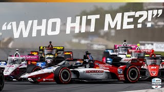 'I just got DRILLED!' - How Lap 1 crash unfolded at Road America from all angles | INDYCAR