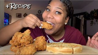 CHICKEN AND WAFFLES MUKBANG + RECIPE!!! by GrubbingWithTy 406 views 4 years ago 21 minutes
