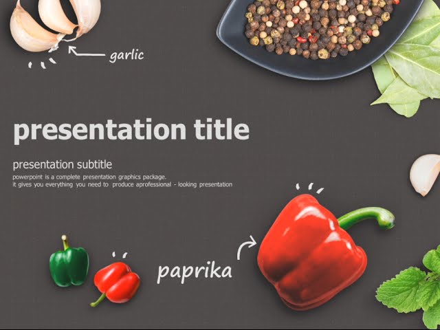 food animated powerpoint template - YouTube